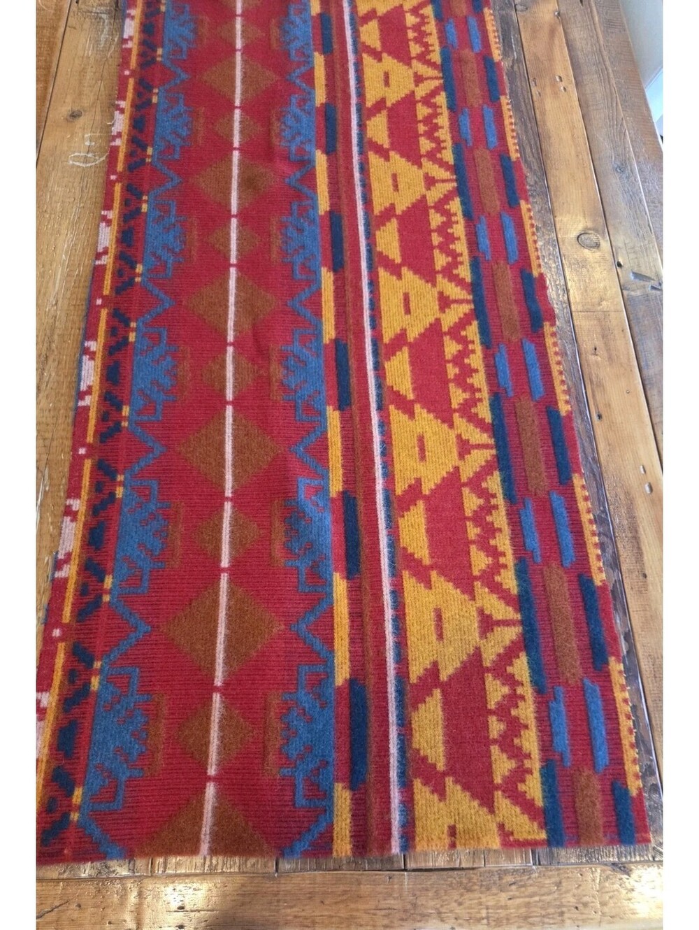 Southwest Aztec Fabric Vintage 70s 80s 56" × 33"